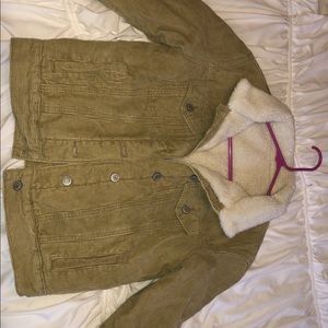 Mustard Sherpa corduroy  jacket